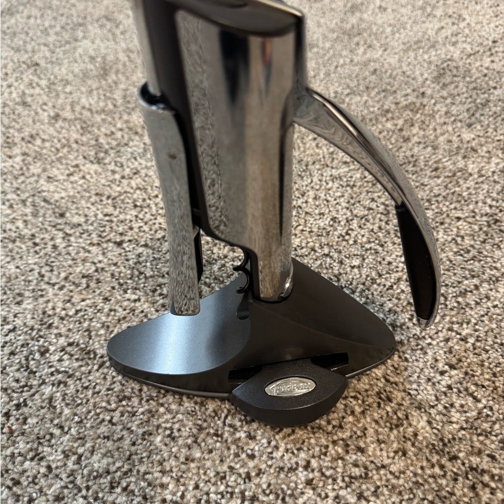 Sleek Silver and Black Corkscrew